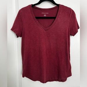 American Eagle Cotton V-Neck Top (Loose Fit)